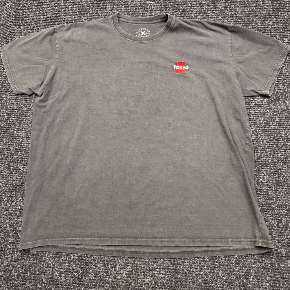 East West Tokyo Land of the Rising Sun JDM Drift Car Graphic T-Shirt Gray 3XL